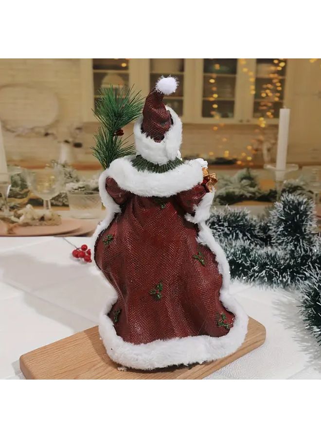 Green Santa Claus Resin Christmas Decoration For Home Living Room Outdoor Garden - Image 4